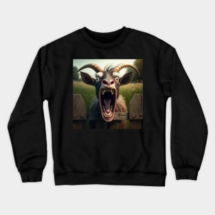 Funny Farm Screaming Goat Crewneck Sweatshirt